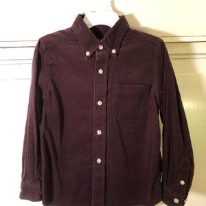 Boutique E.Land Kids brown corduroy shirt.